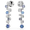 Constella druppeloorbellen met gemengde slijpvormen, blauw, gerhodineerd