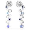 Constella druppeloorbellen met gemengde slijpvormen, blauw, gerhodineerd