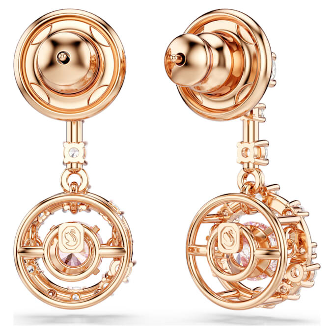 Constella druppeloorbellen met ronde slijpvorm, dansende steen, roze, roségoudkleurig verguld Constella druppeloorbellen met ronde slijpvorm, dansende steen, roze, roségoudkleurig verguld