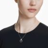 Constella hanger met pavé, ronde slijpvorm, wit, gerhodineerd