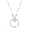 Constella hanger met pavé, ronde slijpvorm, wit, gerhodineerd