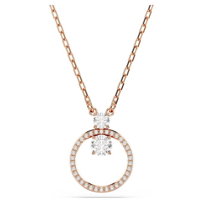 Constella-hanger met pavé, ronde slijpvorm, wit, roségoudkleurig verguld Constella-hanger met pavé, ronde slijpvorm, wit, roségoudkleurig verguld