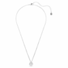 Constella-hanger met ronde slijpvorm, dansende steen, wit, gerhodineerd Constella-hanger met ronde slijpvorm, dansende steen, wit, gerhodineerd
