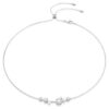 Constella-ketting Crystal Pearl, ronde slijpvormen, wit, gerhodineerd Constella-ketting Crystal Pearl, ronde slijpvormen, wit, gerhodineerd