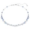 Constella-ketting met gemengde slijpvormen, blauw, gerhodineerd