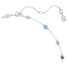 Constella-ketting met gemengde slijpvormen, blauw, gerhodineerd