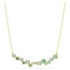 Constella-ketting met gemengde slijpvormen, groen, goudkleurig verguld Constella-ketting met gemengde slijpvormen, groen, goudkleurig verguld
