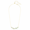 Constella-ketting met gemengde slijpvormen, groen, goudkleurig verguld Constella-ketting met gemengde slijpvormen, groen, goudkleurig verguld