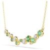 Constella-ketting met gemengde slijpvormen, groen, goudkleurig verguld Constella-ketting met gemengde slijpvormen, groen, goudkleurig verguld