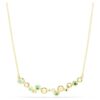 Constella-ketting met gemengde slijpvormen, groen, goudkleurig verguld Constella-ketting met gemengde slijpvormen, groen, goudkleurig verguld