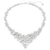 Constella-ketting met gemengde slijpvormen, sluiting, wit, gerhodineerd Constella-ketting met gemengde slijpvormen, sluiting, wit, gerhodineerd