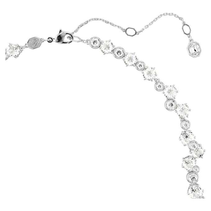 Constella-ketting met gemengde slijpvormen, sluiting, wit, gerhodineerd Constella-ketting met gemengde slijpvormen, sluiting, wit, gerhodineerd