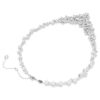 Constella-ketting met gemengde slijpvormen, sluiting, wit, gerhodineerd Constella-ketting met gemengde slijpvormen, sluiting, wit, gerhodineerd