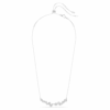 Constella-ketting met gemengde slijpvormen, wit, gerhodineerd Constella-ketting met gemengde slijpvormen, wit, gerhodineerd