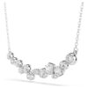 Constella-ketting met gemengde slijpvormen, wit, gerhodineerd Constella-ketting met gemengde slijpvormen, wit, gerhodineerd