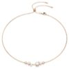 Constella-ketting met kristallen parels, ronde slijpvormen, wit, roségoudkleurig verguld Constella-ketting met kristallen parels, ronde slijpvormen, wit, roségoudkleurig verguld