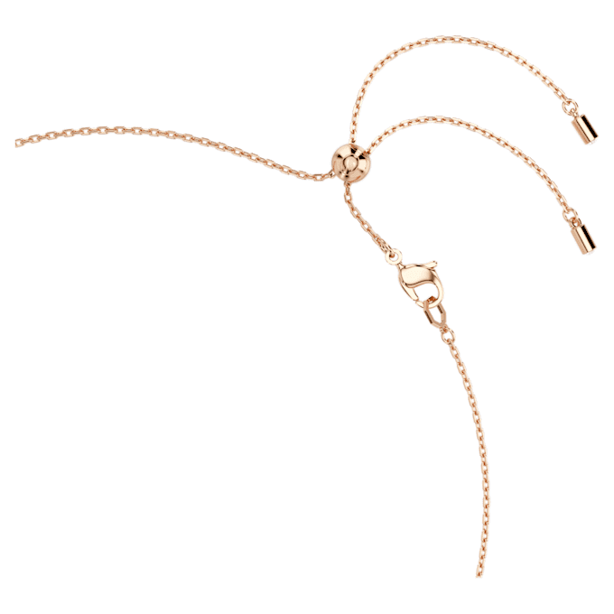 Constella-ketting met kristallen parels, ronde slijpvormen, wit, roségoudkleurig verguld Constella-ketting met kristallen parels, ronde slijpvormen, wit, roségoudkleurig verguld