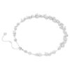 Constella-ketting met ronde slijpvorm, wit, gerhodineerd