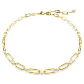 Constella-ketting wit, verguld