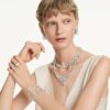 Constella-ketting met gemengde slijpvormen, sluiting, wit, gerhodineerd Constella-ketting met gemengde slijpvormen, sluiting, wit, gerhodineerd
