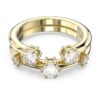 Constella-ringset (2), ronde slijpvorm, wit, verguld Constella-ringset (2), ronde slijpvorm, wit, verguld