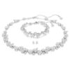 Constella-set met gemengde slijpvormen, wit, gerhodineerd Constella-set met gemengde slijpvormen, wit, gerhodineerd