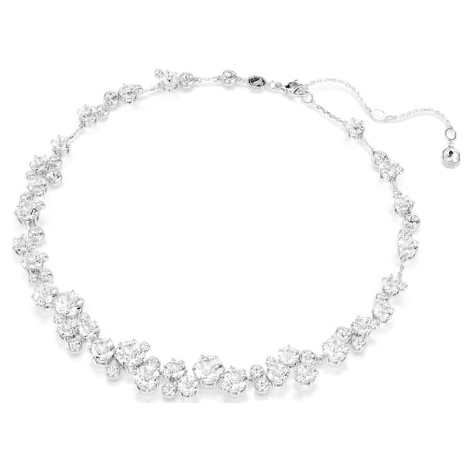 Constella-set met gemengde slijpvormen, wit, gerhodineerd Constella-set met gemengde slijpvormen, wit, gerhodineerd