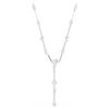 Constella Y-ketting met kristallen parels, ronde slijpvormen, wit, gerhodineerd Constella Y-ketting met kristallen parels, ronde slijpvormen, wit, gerhodineerd