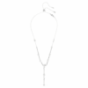 Constella Y-ketting met kristallen parels, ronde slijpvormen, wit, gerhodineerd Constella Y-ketting met kristallen parels, ronde slijpvormen, wit, gerhodineerd