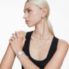 Constella open ring met kristallen parel, ronde slijpvormen, wit, gerhodineerd Constella open ring met kristallen parel, ronde slijpvormen, wit, gerhodineerd