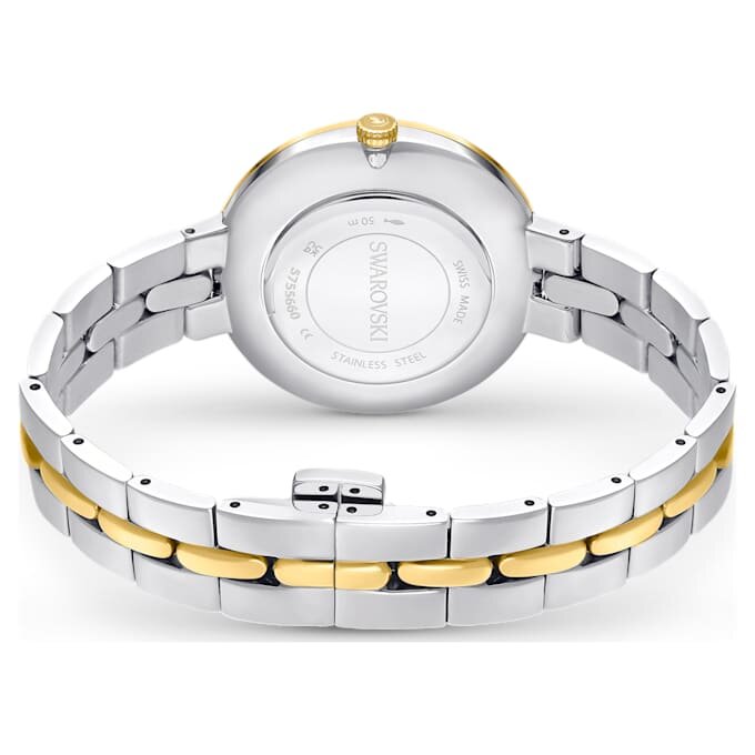 Cosmopolitan-horloge, Swiss Made, metalen armband, zilverkleurig, afwerking van gemengd metaal Cosmopolitan-horloge, Swiss Made, metalen armband, zilverkleurig, afwerking van gemengd metaal