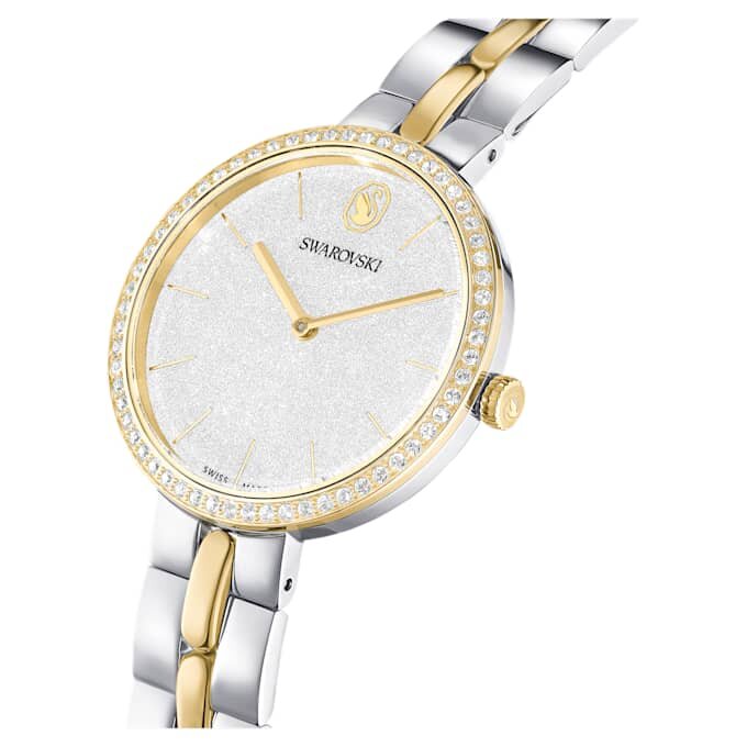 Cosmopolitan-horloge, Swiss Made, metalen armband, zilverkleurig, afwerking van gemengd metaal Cosmopolitan-horloge, Swiss Made, metalen armband, zilverkleurig, afwerking van gemengd metaal