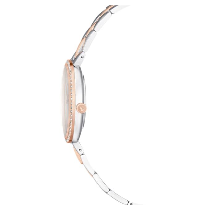 Cosmopolitan-horloge, Swiss Made, metalen armband, zilverkleurig, afwerking van gemengd metaal Cosmopolitan-horloge, Swiss Made, metalen armband, zilverkleurig, afwerking van gemengd metaal