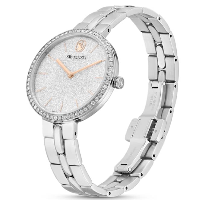 Cosmopolitan-horloge, Swiss Made, metalen armband, zilverkleurig, roestvrij staal Cosmopolitan-horloge, Swiss Made, metalen armband, zilverkleurig, roestvrij staal