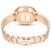 Crystalline armbandhorloge, Swiss Made, metalen armband, beige, roségoudkleurige afwerking Crystalline armbandhorloge, Swiss Made, metalen armband, beige, roségoudkleurige afwerking