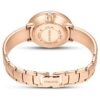 Crystalline armbandhorloge, Swiss Made, metalen armband, wit, roségoudkleurige afwerking Crystalline armbandhorloge, Swiss Made, metalen armband, wit, roségoudkleurige afwerking