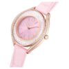 Crystalline Aura-horloge, Swiss Made, leren band, roze, roségoudkleurige afwerking Crystalline Aura-horloge, Swiss Made, leren band, roze, roségoudkleurige afwerking