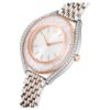 Crystalline Aura-horloge, Swiss Made, metalen armband, roségoudkleurig, afwerking van gemengd metaal Crystalline Aura-horloge, Swiss Made, metalen armband, roségoudkleurig, afwerking van gemengd metaal