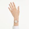 Crystalline Aura-horloge, Swiss Made, metalen armband, roségoudkleurig, roségoudkleurige afwerking