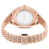 Crystalline Aura-horloge, Swiss Made, metalen armband, roségoudkleurig, roségoudkleurige afwerking