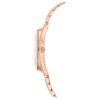 Crystalline Aura-horloge, Swiss Made, metalen armband, roségoudkleurig, roségoudkleurige afwerking