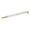 Crystalline-balpen Horse Shoe, wit, wit gelakt, goudkleurig verguld