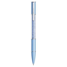 Crystalline-balpen met Recreated™-kristallen, blauw, blauw gelakt, verchroomd