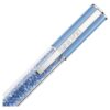Crystalline-balpen met Recreated™-kristallen, blauw, blauw gelakt, verchroomd Crystalline-balpen met Recreated™-kristallen, blauw, blauw gelakt, verchroomd