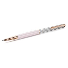 Crystalline balpen roze, roze gelakt, roségoudkleurig verguld