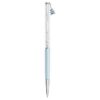 Crystalline balpen Teddy, blauw, blauw gelakt, verchroomd