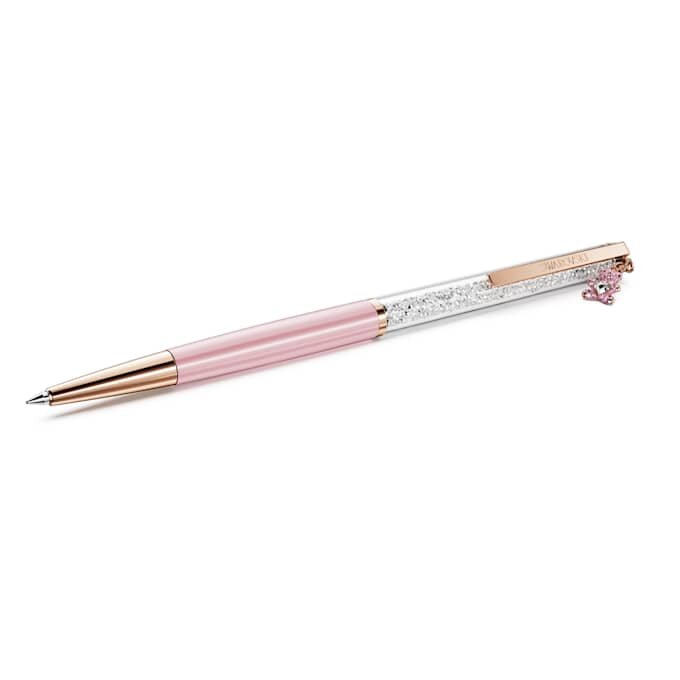 Crystalline balpen Teddy, roze, roze gelakt, roségoudkleurig verguld Crystalline balpen Teddy, roze, roze gelakt, roségoudkleurig verguld