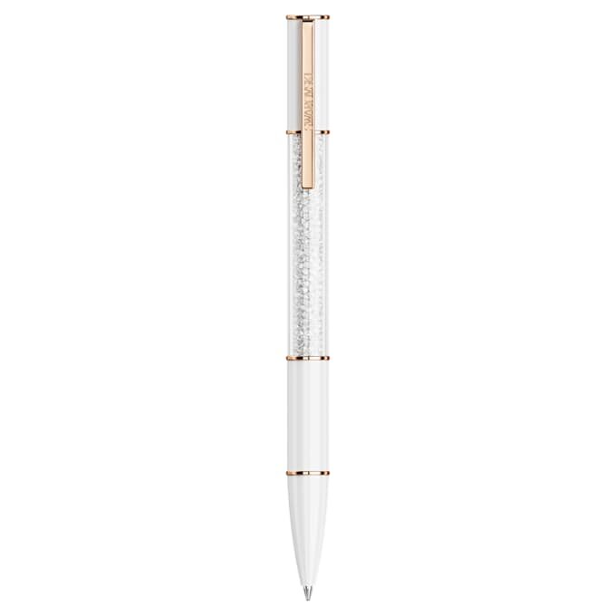 Crystalline balpen, wit, roségoudkleurig verguld Crystalline balpen, wit, roségoudkleurig verguld