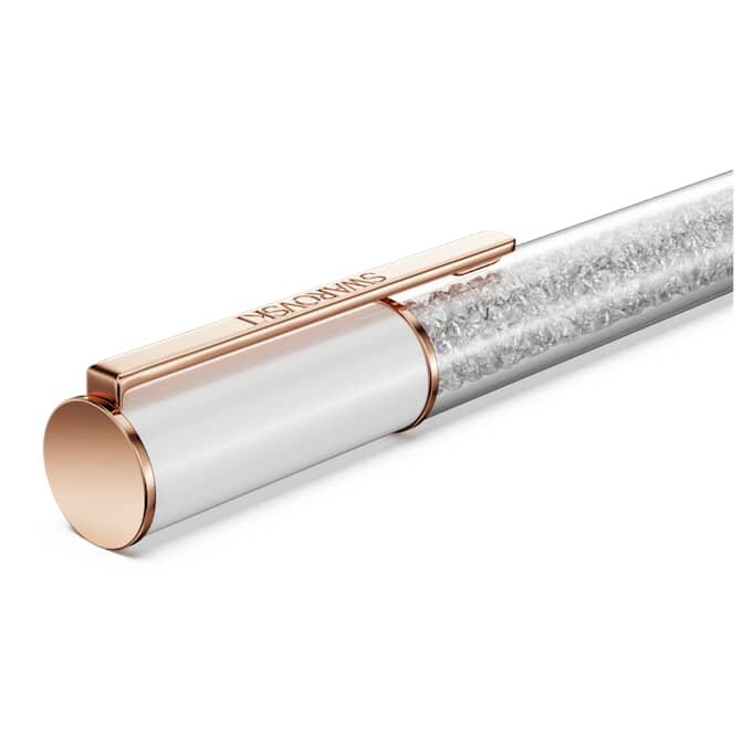 Crystalline balpen, wit, roségoudkleurig verguld Crystalline balpen, wit, roségoudkleurig verguld