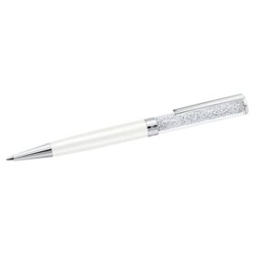 Crystalline balpen wit, wit gelakt, verchroomd